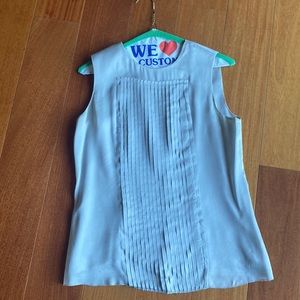 Vittadini silk silver top size small